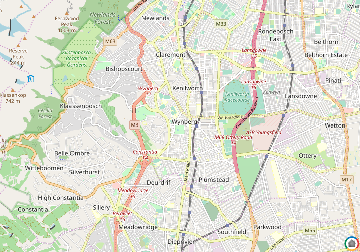 Map location of Wynberg - CPT